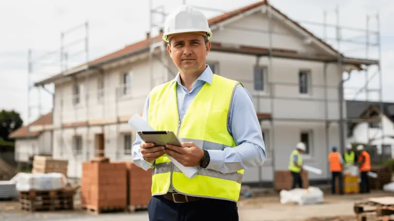 Bausachverständiger auf der Arbeitsstelle-wesel